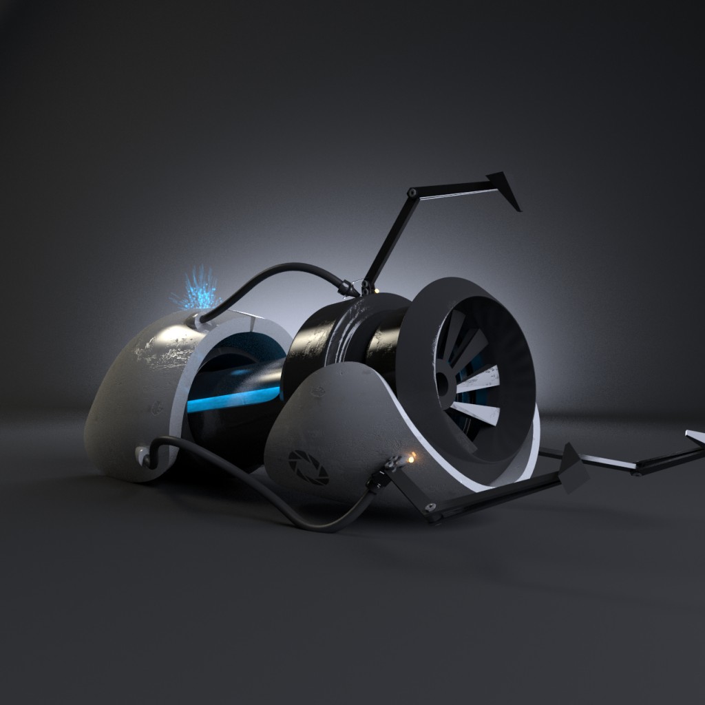 Portal Gun + light streak [rigged] preview image 1