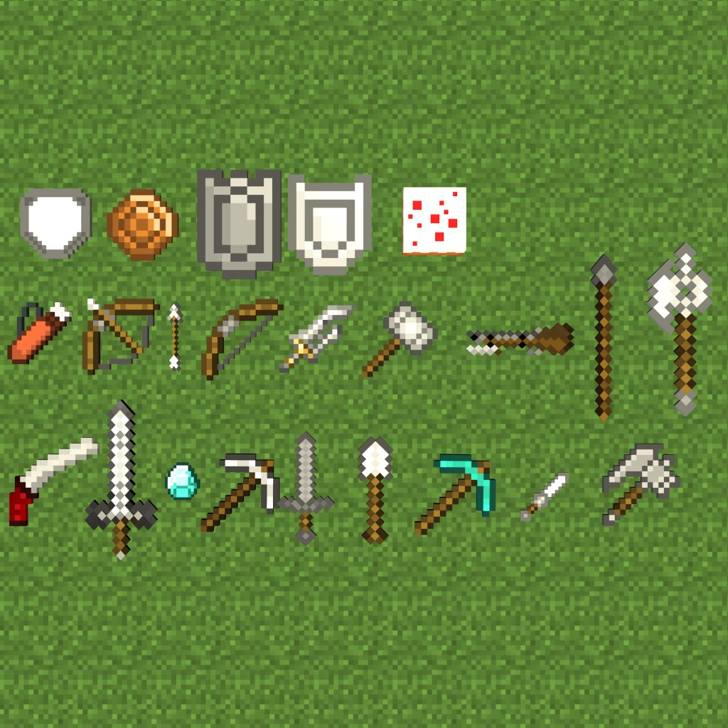 Blend Swap Minecraft Character/Weapons Pack
