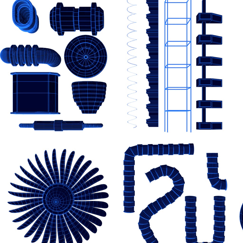 Sci-Fi Tech Pack - High Poly preview image 1