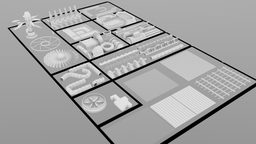 Sci-Fi Tech Pack - High Poly preview image 2