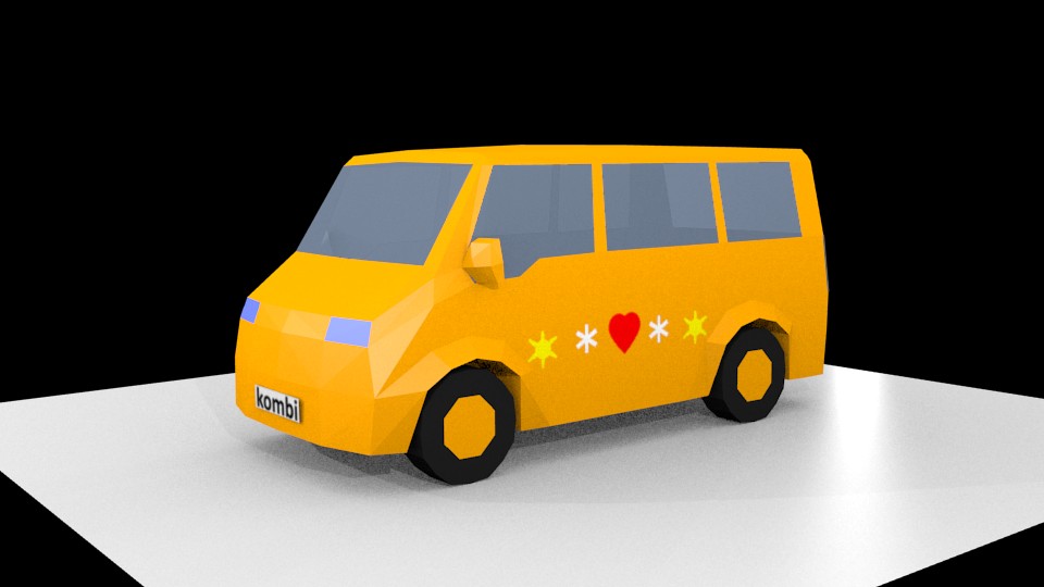 van (low poly) with shape keys preview image 2