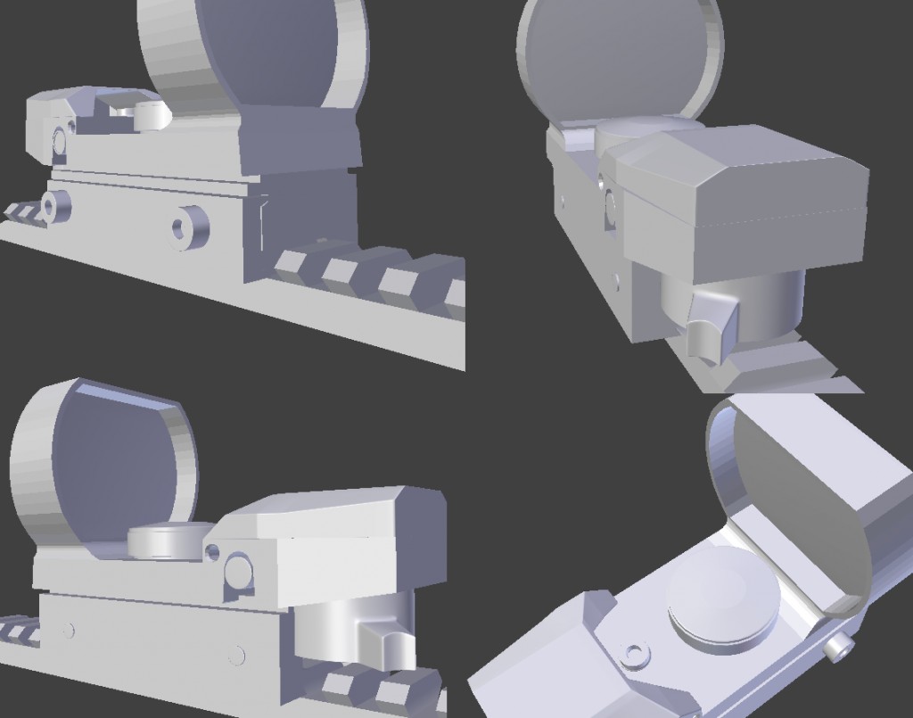 low poly red dot sight preview image 1