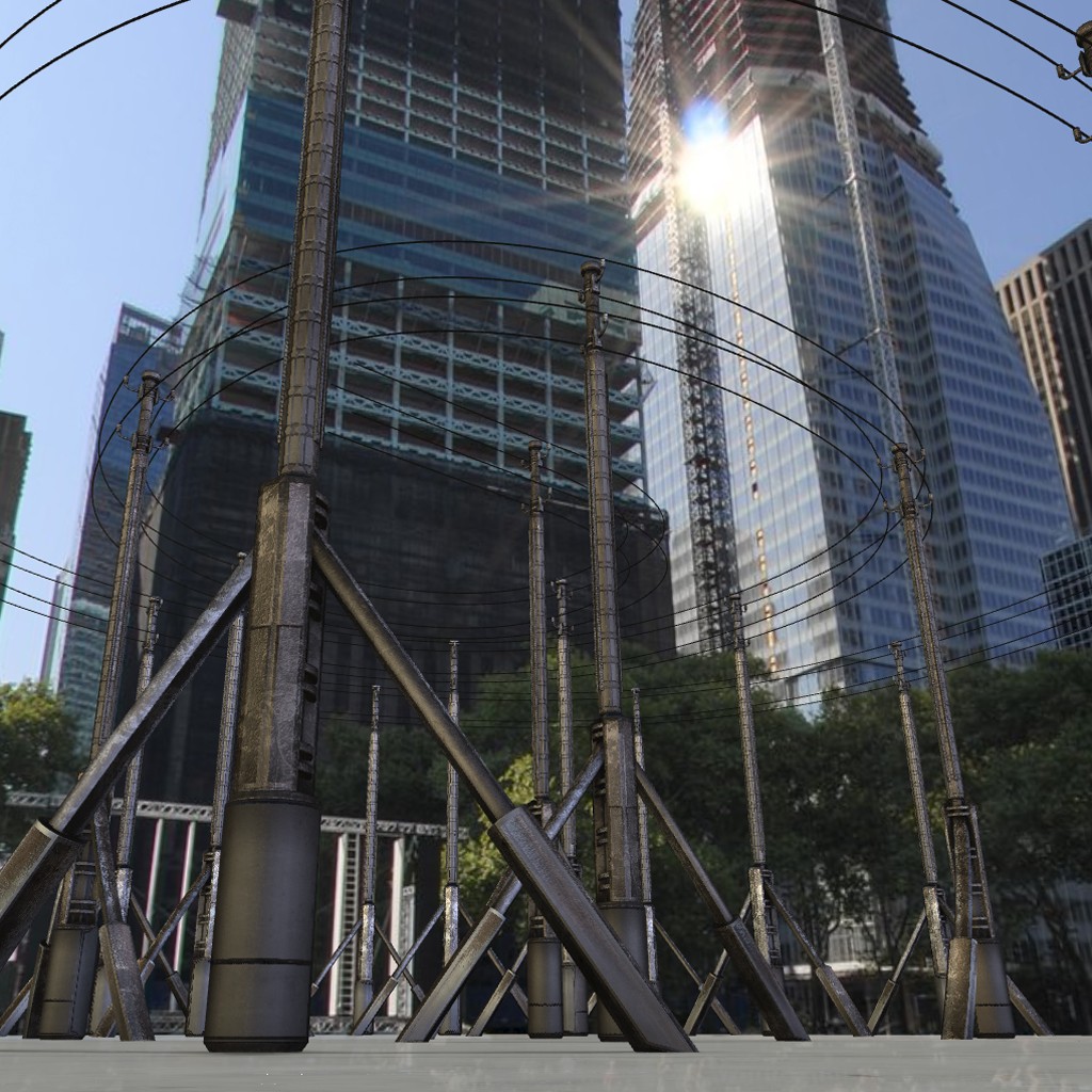 Futuristic power poles preview image 3