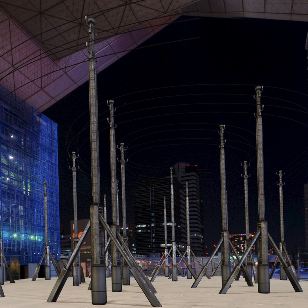Futuristic power poles preview image 4