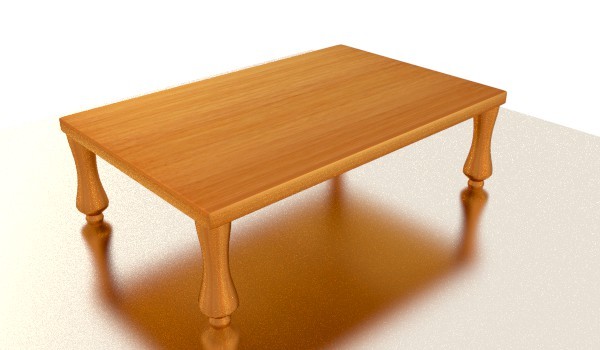 Wooden Table Lowpoly preview image 1