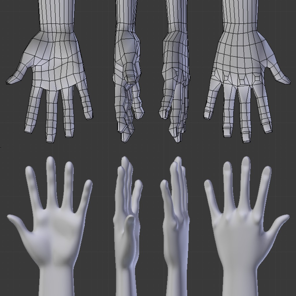 Hand basemesh preview image 1