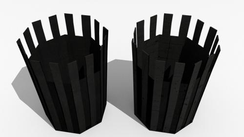 Two grungy trashcans preview image