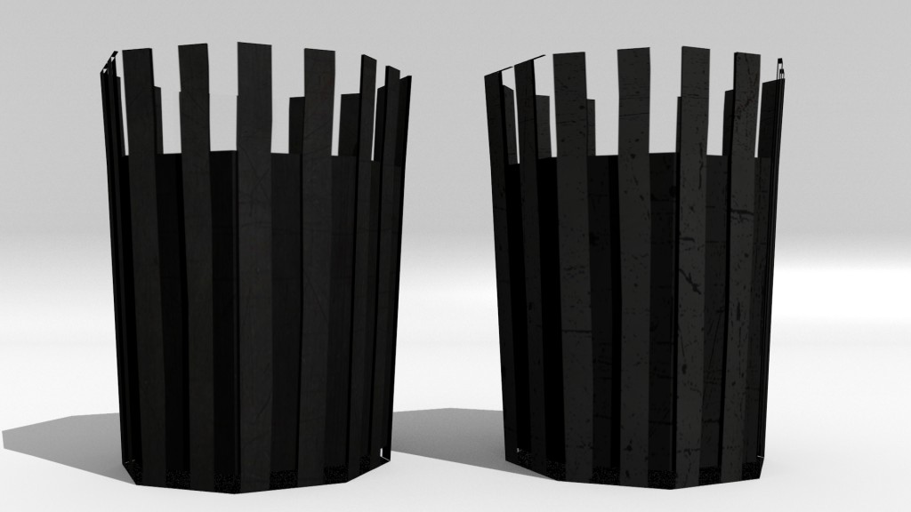 Two grungy trashcans preview image 2