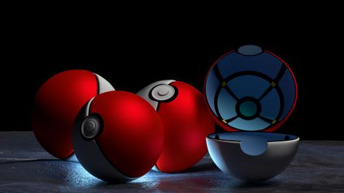 Pokeball simple scene preview image