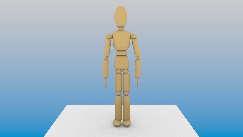 wooden dummy (rigged) preview image 1