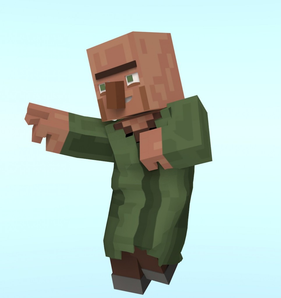 Villager Minecraft Rig preview image 1
