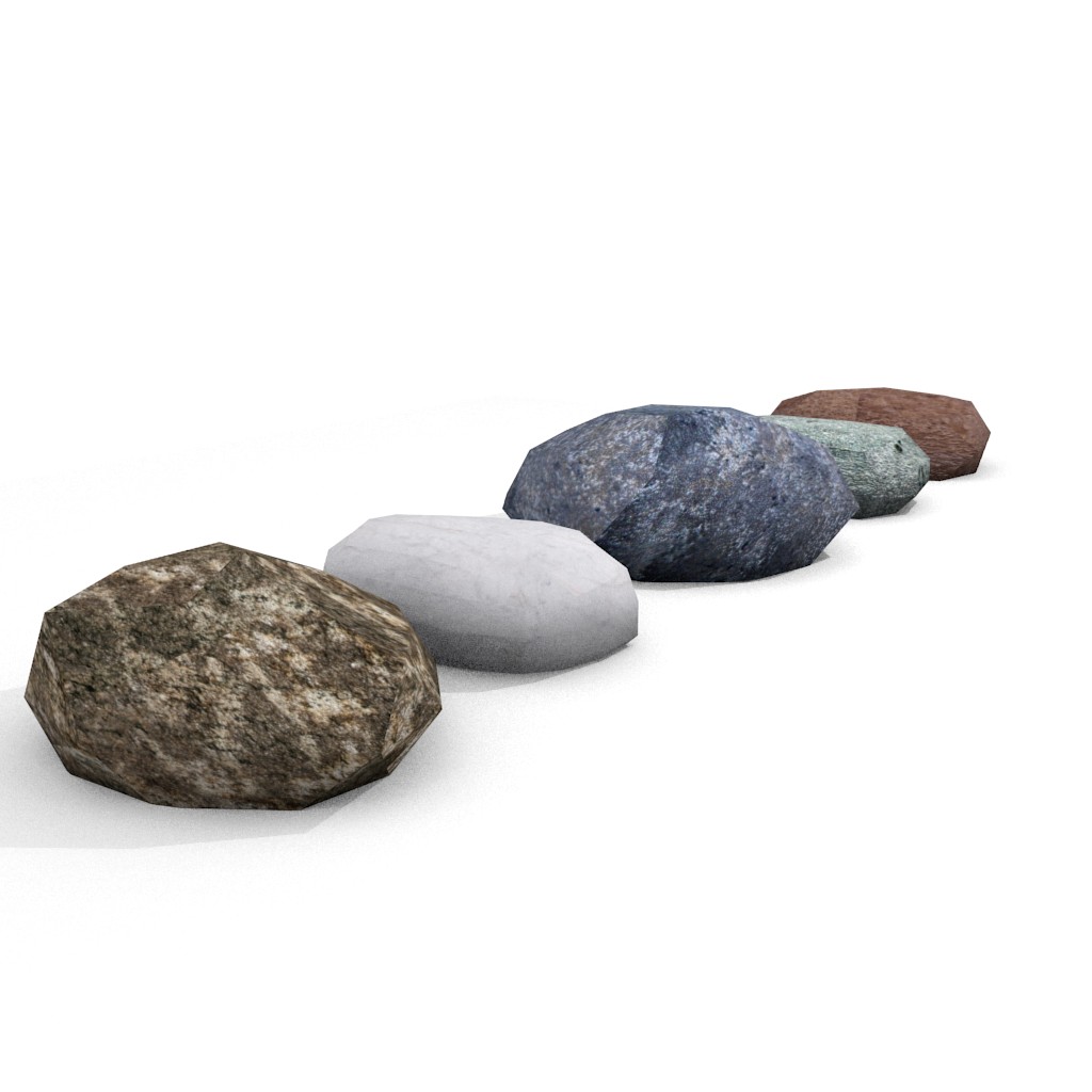 Low Poly Rock Set (5 different rocks) preview image 1