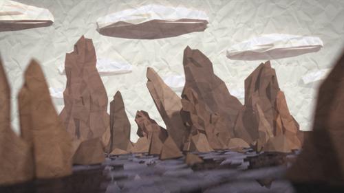 Low poly Rocky Scene preview image