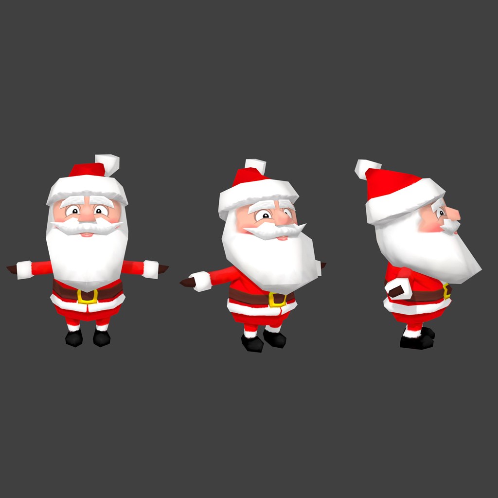 Low Poly Santa preview image 1