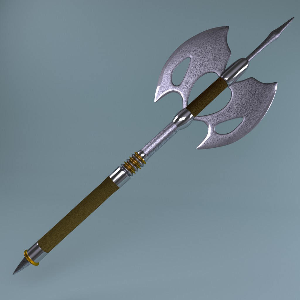 Fantasy Weapon Damascus Steel Axe preview image 2
