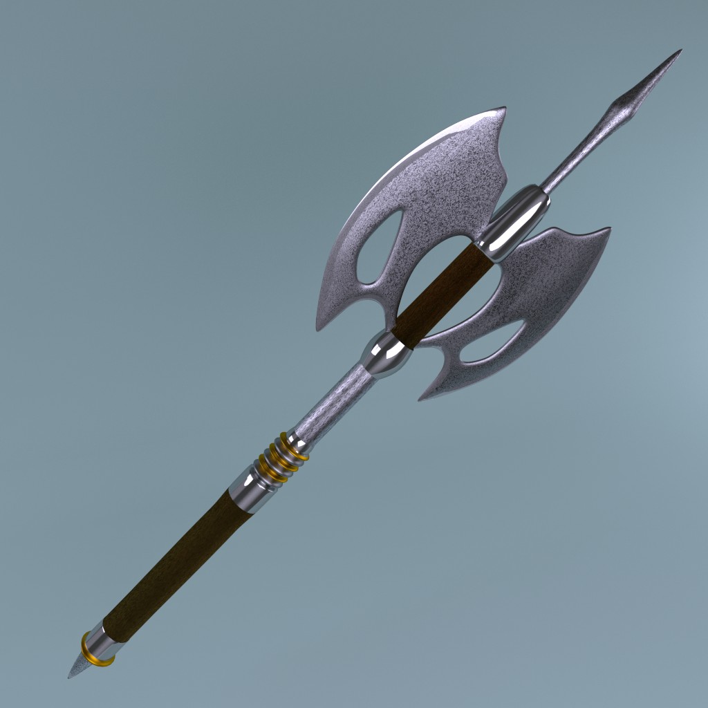 Fantasy Weapon Damascus Steel Axe preview image 3