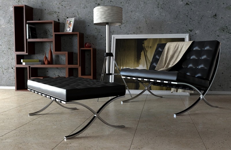 Sala para leitura - Blender - Yafaray preview image 1