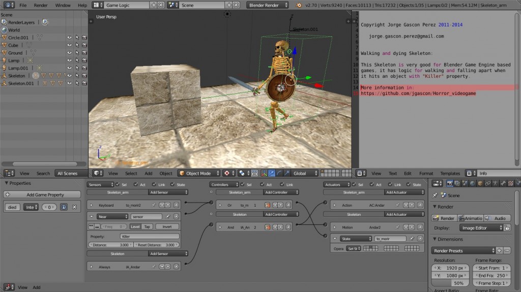 Walking Skeleton rigged and animated preview image 1