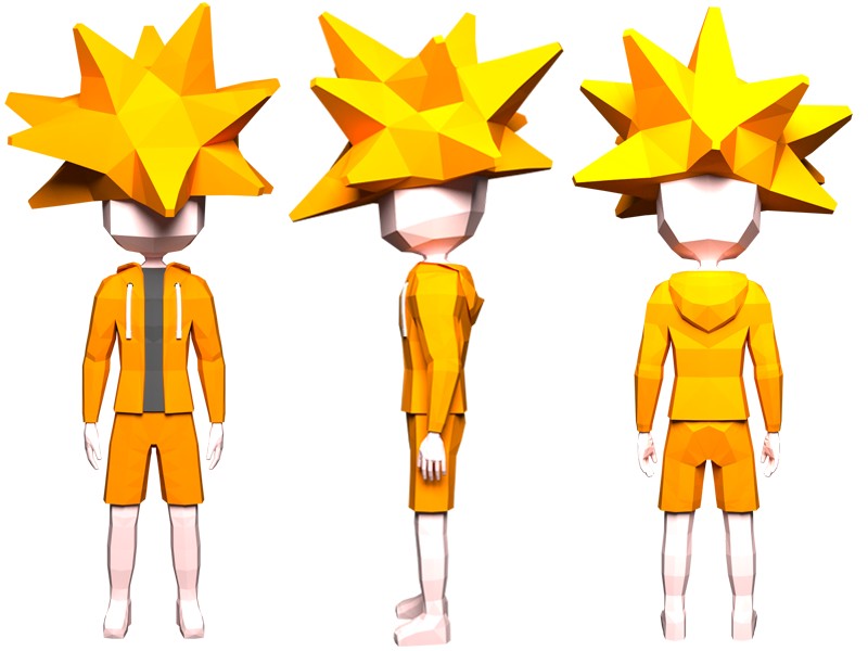 Low Poly Character Rig (Clothed) preview image 1