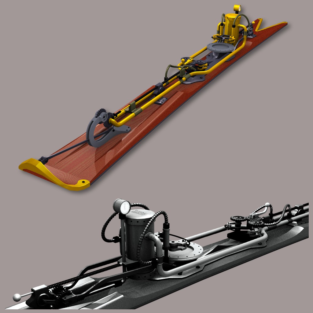 Steampunk alpine ski preview image 1