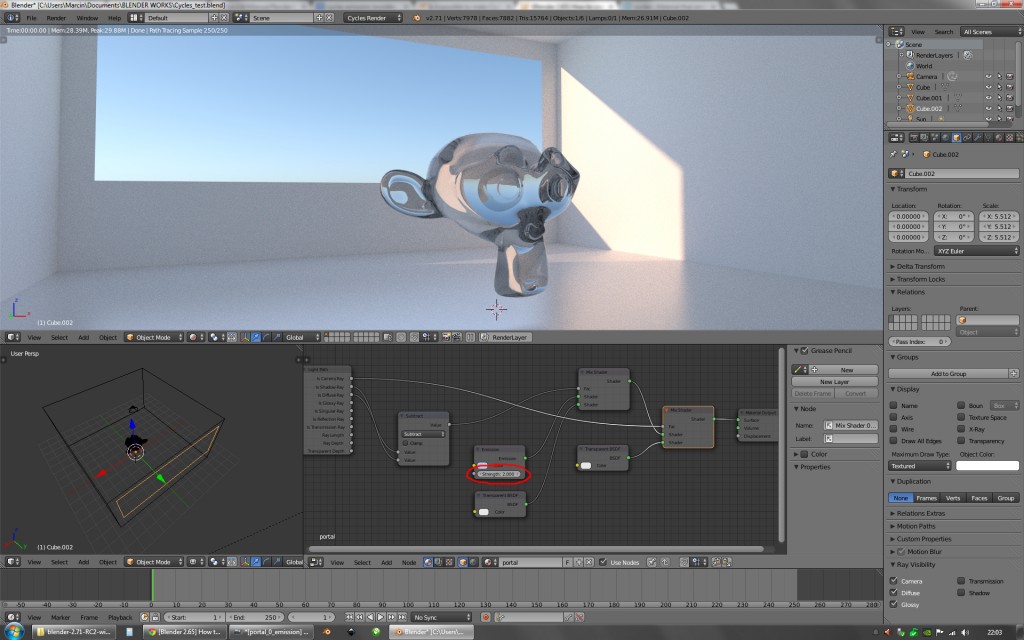 Cycles "Sky Portal" for interior renderings preview image 1
