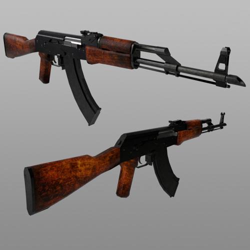 Low-poly AKM preview image