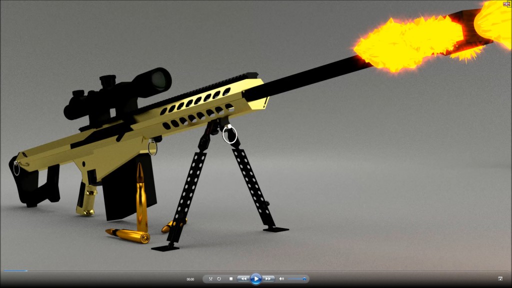 Barrett M82A3 Sniper Rifle (Gold) Cycles preview image 3