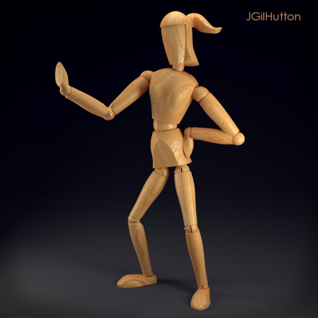 Woody Girl Rigged preview image 1