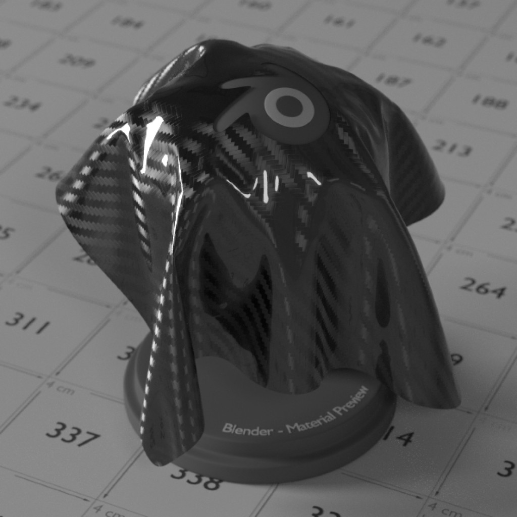 Glossy Coated Carbon Fibre Material Cycles preview image 1