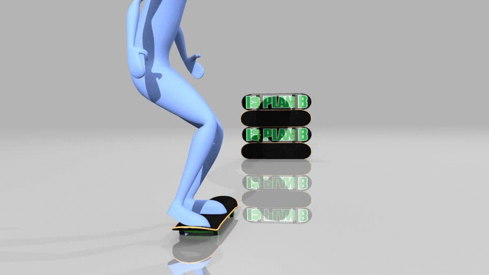 Skateboard ollie animation preview image 3