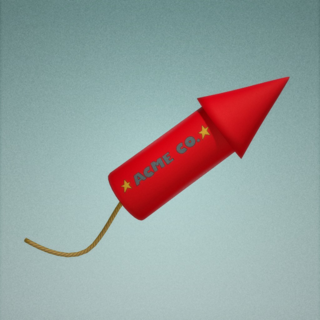 Cartoon Fireworks Rocket preview image 1