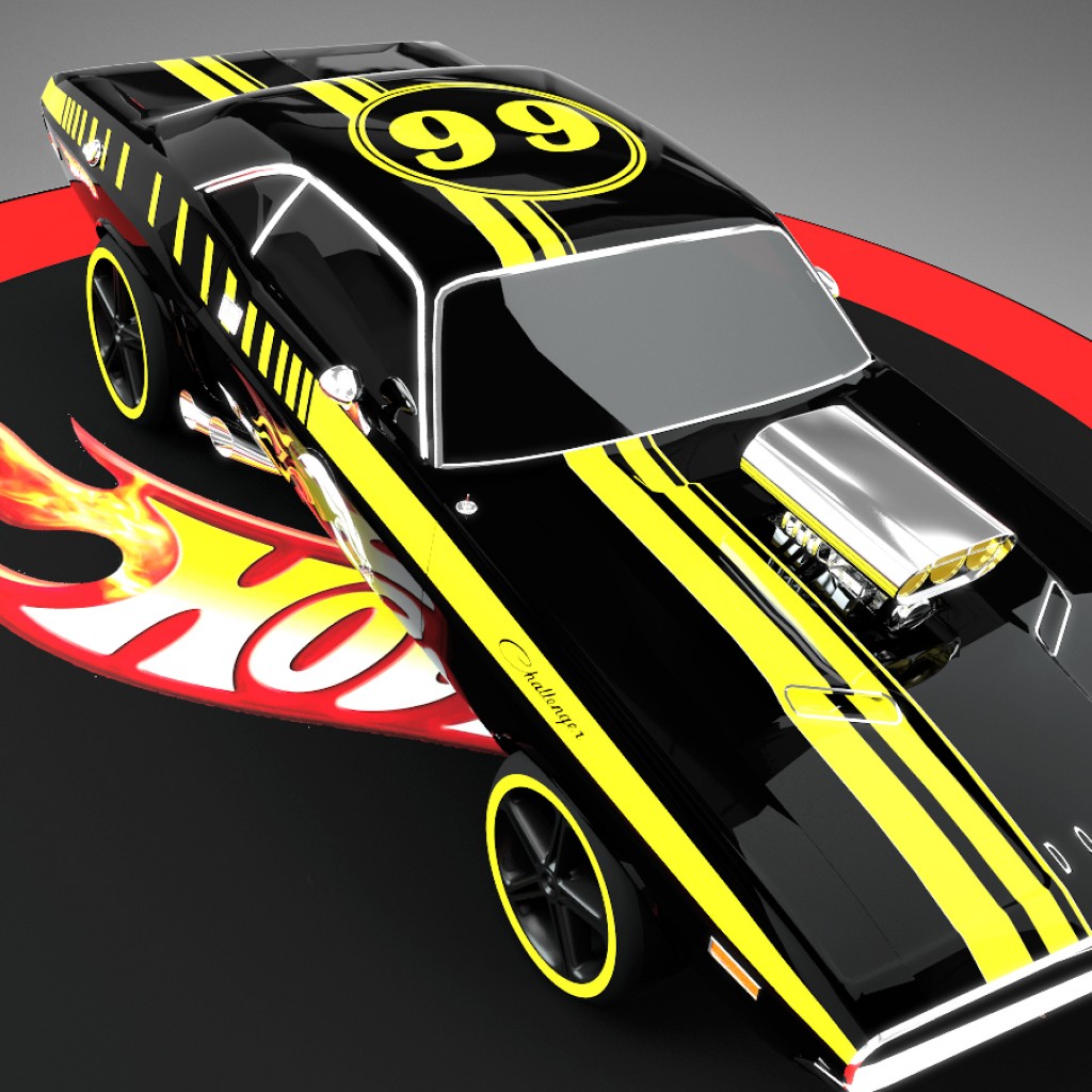 hot wheels dodge challenger supercharged BLACK preview image 2