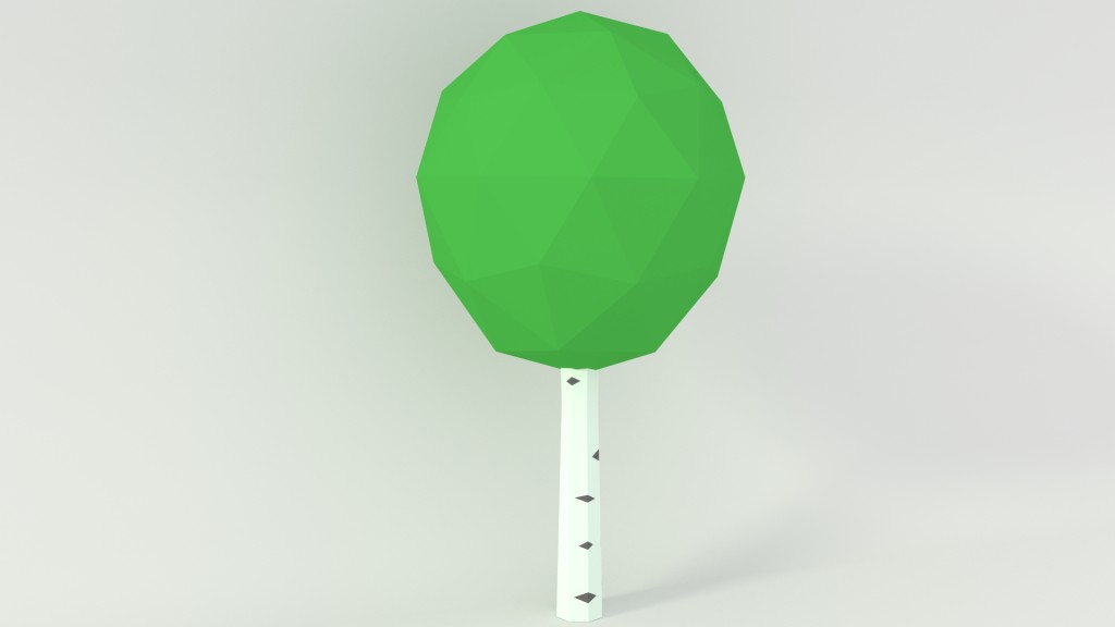 Low-Poly Birch Sapling preview image 1