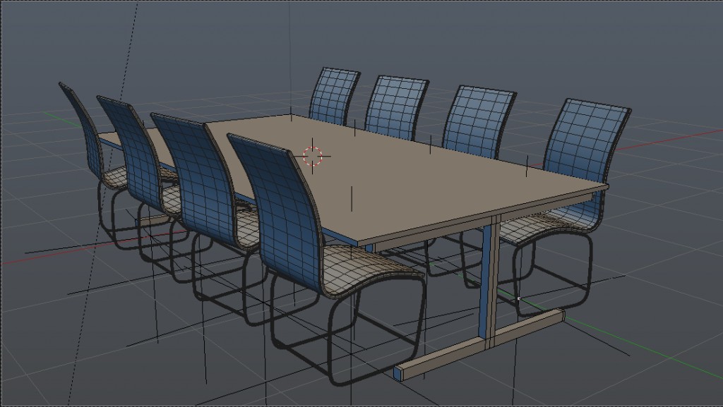 Simple Office Desk and Chairs preview image 1
