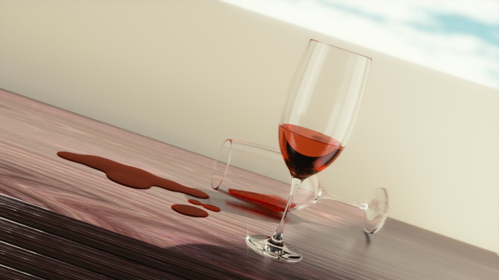 Vine glasses vivid summer scene preview image 1