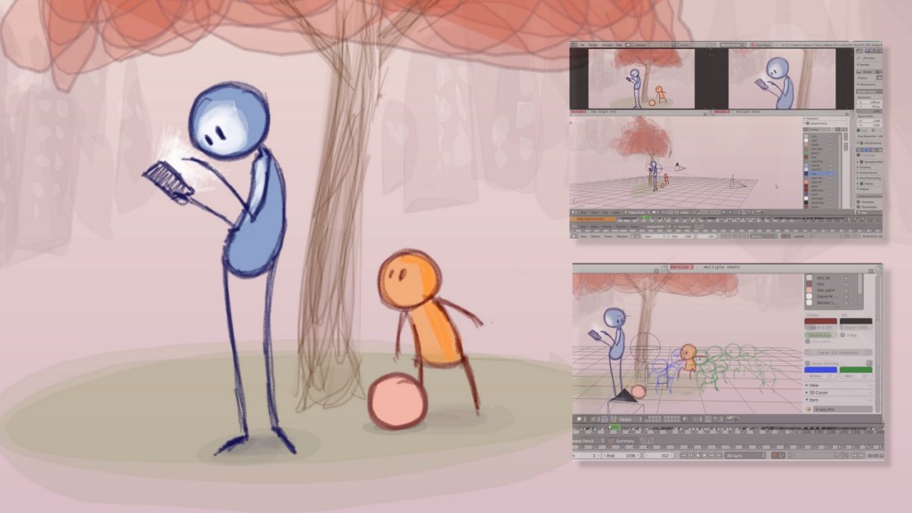 "ForYou" animation short done with grease pencil preview image 1