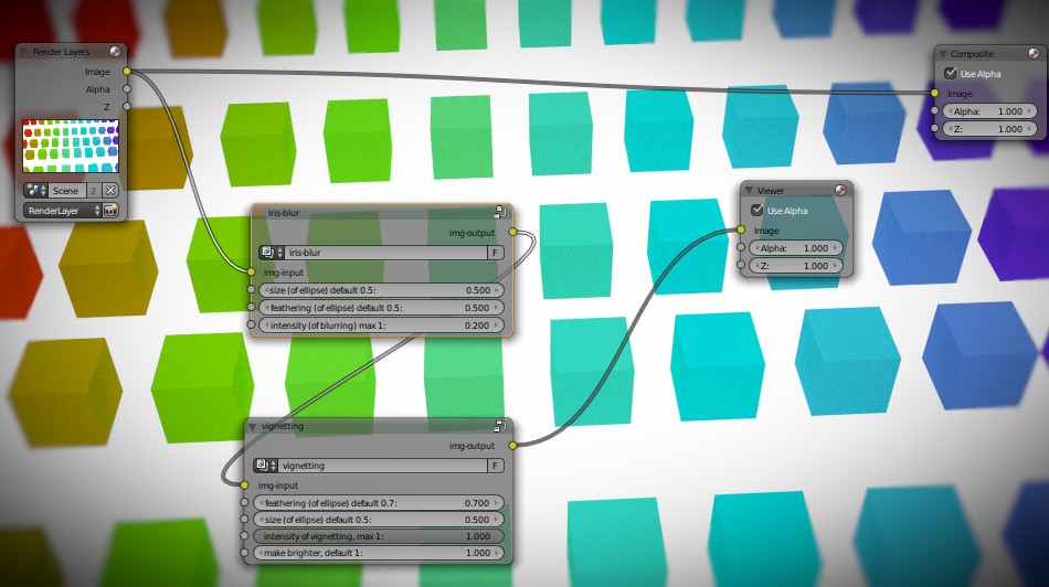 vignetting and iris blur nodegroups for compositing preview image 1