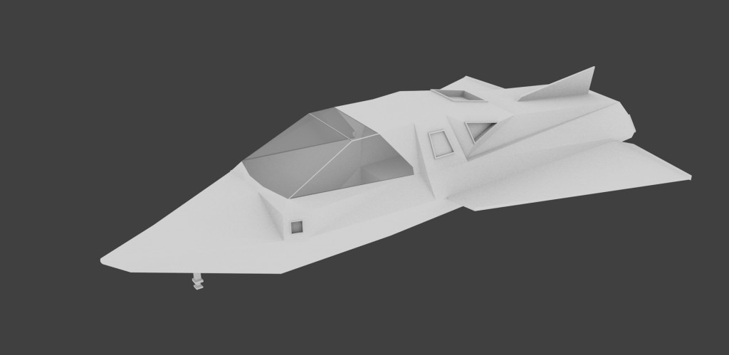 low poly spaceship preview image 1
