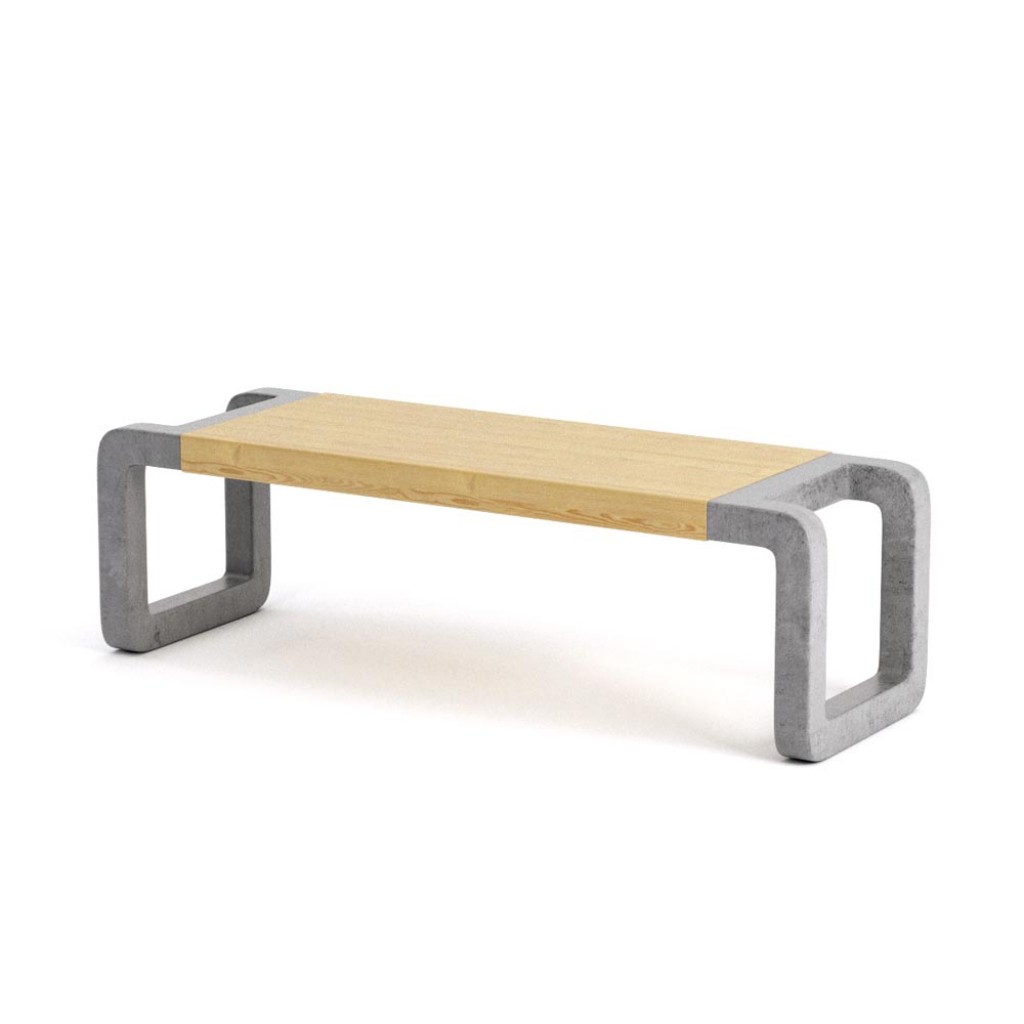 Chocofur concrete bench preview image 1