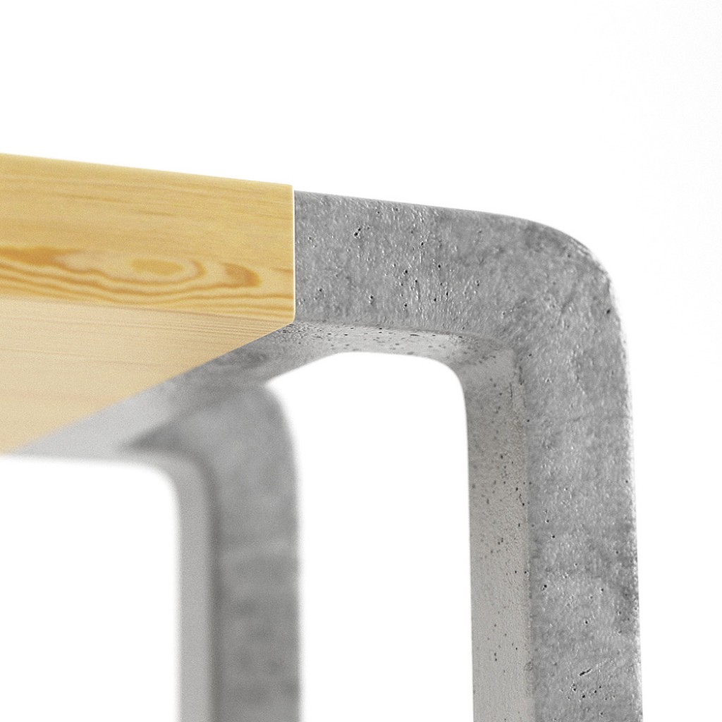 Chocofur concrete bench preview image 2