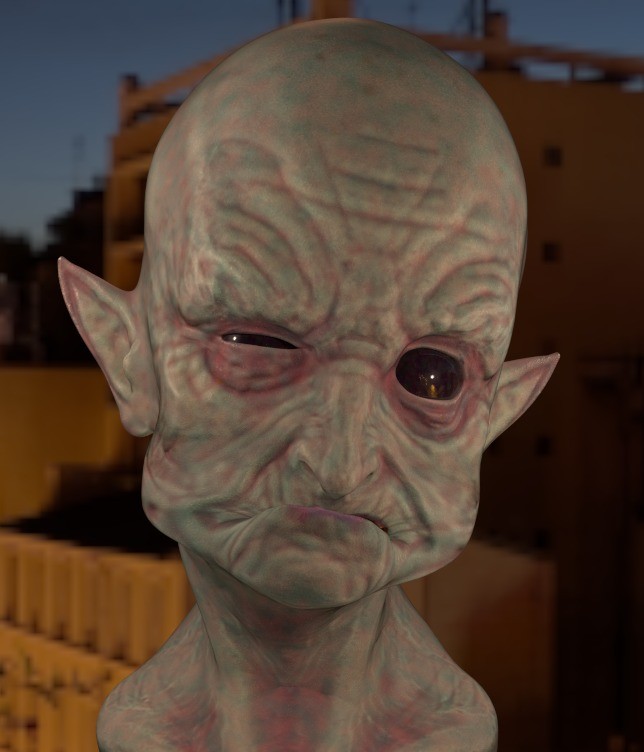 Retro-extraterrestrial (based on Jordu Schell's 50's Style alien head) preview image 2