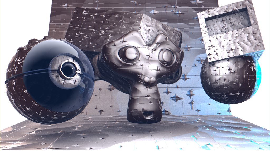 Futuristic, scratched and damaged steel preview image 1