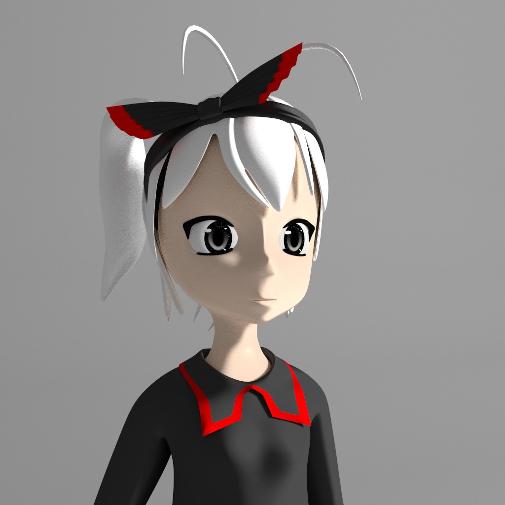 anime girl-yuko-IK RIGGED preview image 1