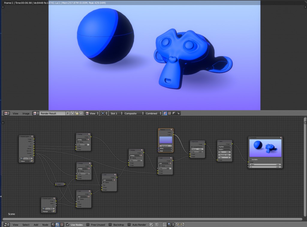 Toon lines compositing set up preview image 2