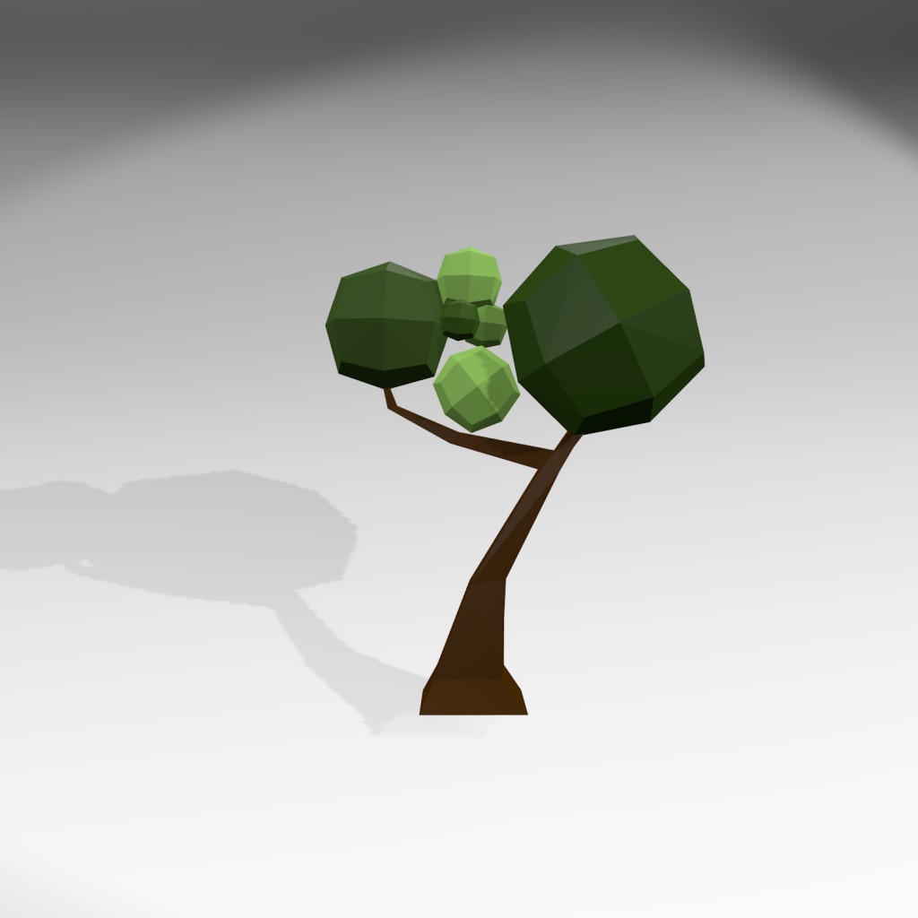 Low Poly Oak Tree preview image 1
