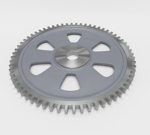High Poly Cast Iron Gear preview image
