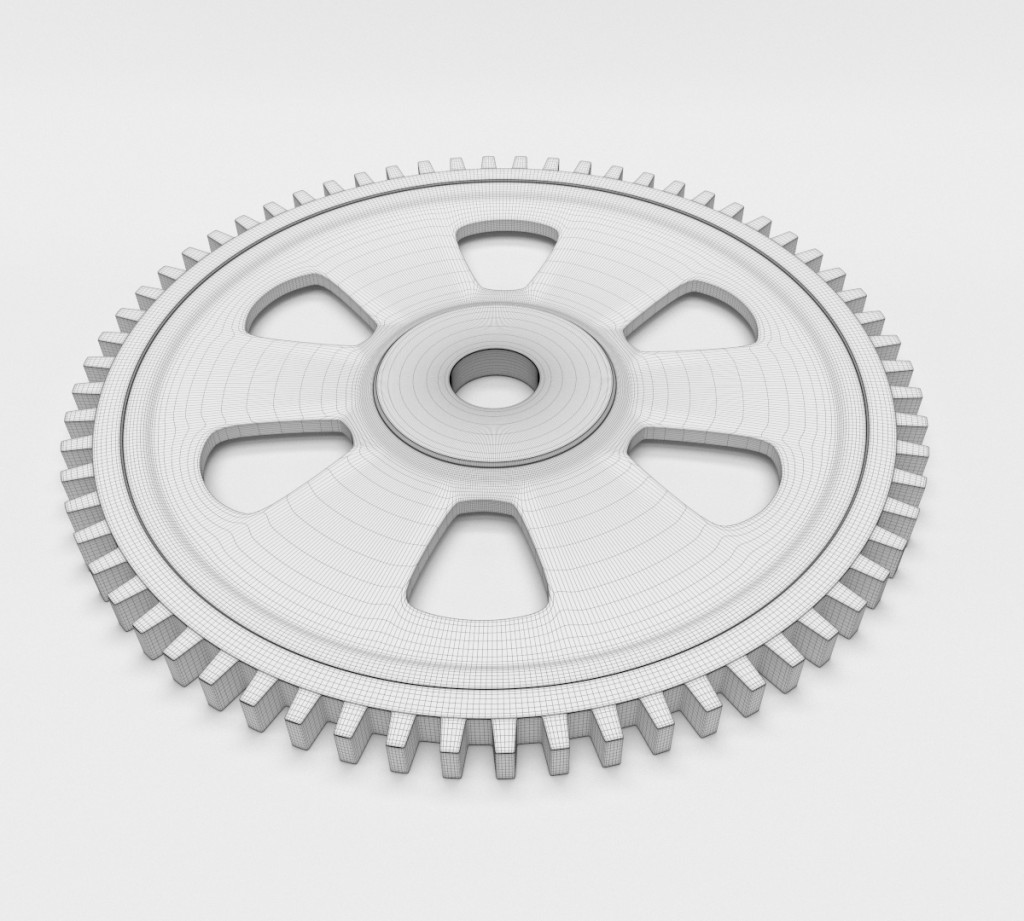High Poly Cast Iron Gear preview image 2