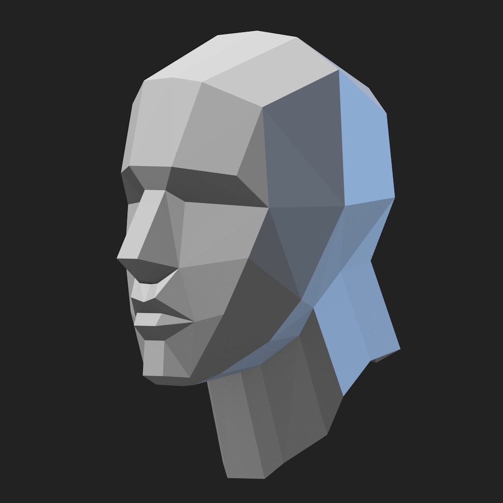 Blend Swap Basic head mesh