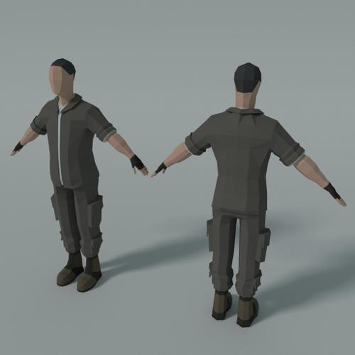 soldado low poly preview image