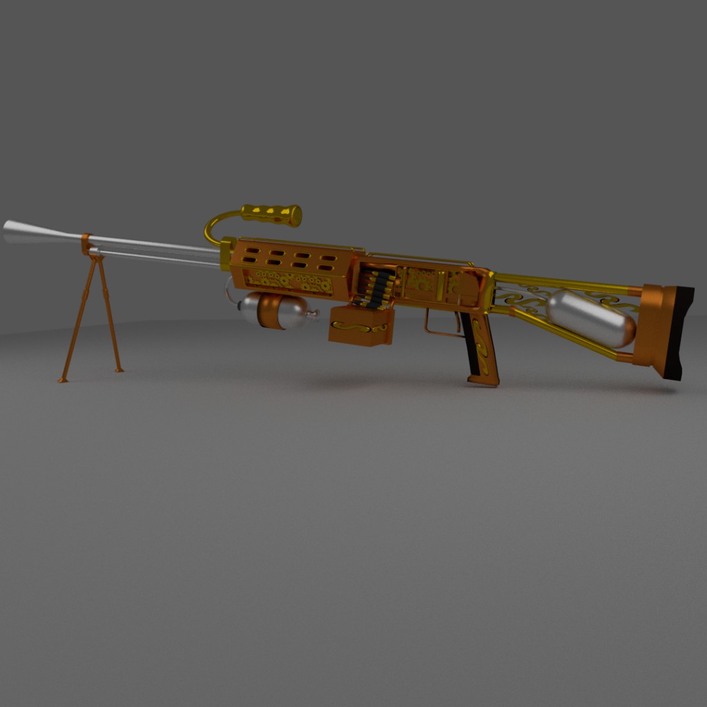 Steampunk Machine Gun preview image 3
